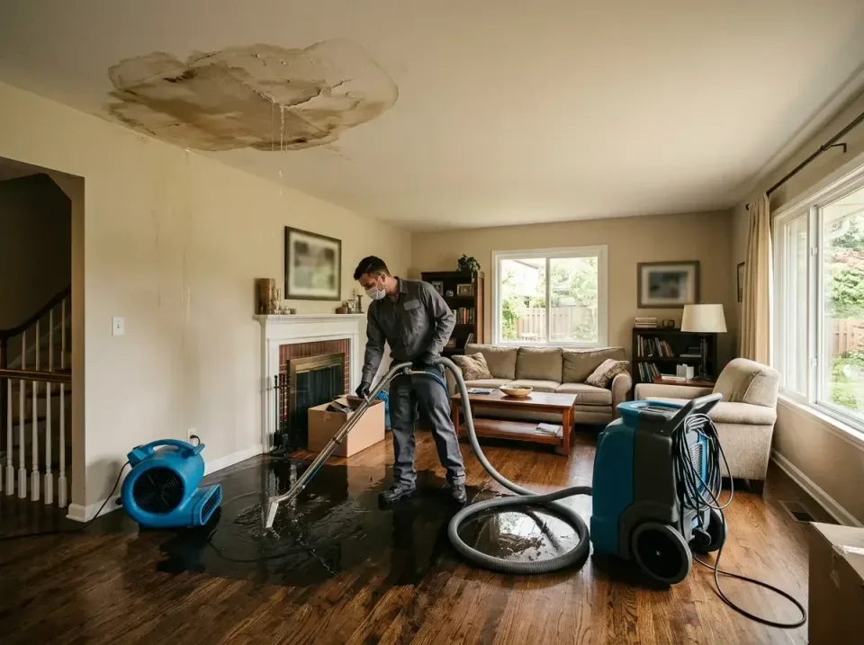 attic-pipe-burst-ceiling-drip-008 — frequently asked questions, Water Damage Restoration & Carpet Care in Spring Ridge, MD